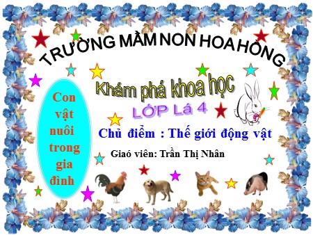 Bài giảng Mầm non Lớp Lá - Đề tài: Con vật nuôi trong gia đình