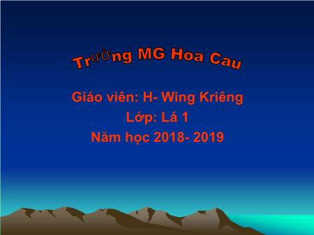 Bài giảng Mầm non Lớp Lá - Chủ đề: Thế giới động vật - Bài thơ: Mèo con câu cá