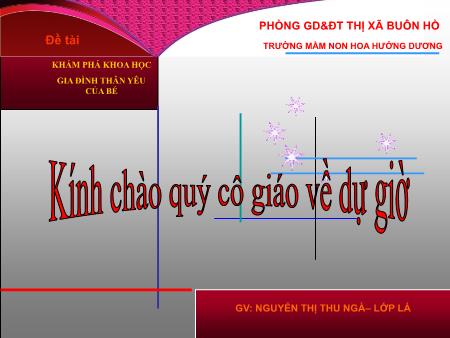 Bài giảng Mầm non Lớp Lá - Khám phá khoa học: Gia đình thân yêu của bé