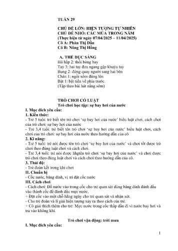Giáo án Mầm non Lớp Chồi - Tuần 29 - Năm học 2024-2025 - Nông Thị Hồng - Phàn Thị Dần
