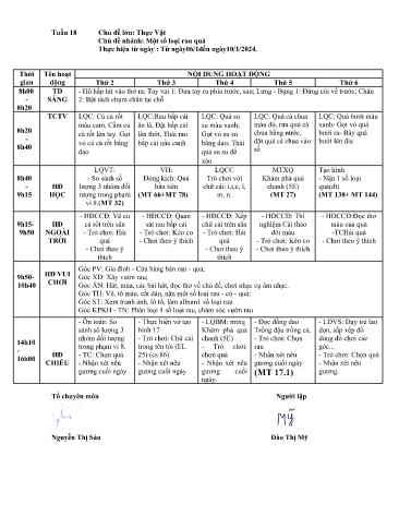 Giáo án Mầm non Lớp ghép - Tuần 18 - Năm học 2024-2025