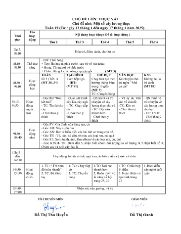 Giáo án Mầm non Lớp Lá - Tuần 19 - Chủ đề lớn: Thực vật - Chủ đề nhỏ: Một số cây lương thực - Năm học 2024-2025