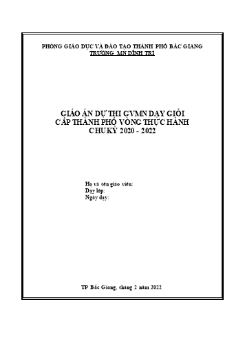 Giáo án Mầm non Lớp Lá - Hoạt động: Khám phá khoa học - Đề tài: Khám phá các loại quả